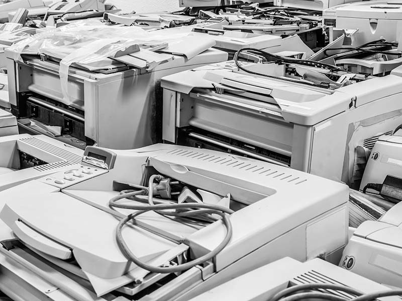 Room with photocopiers