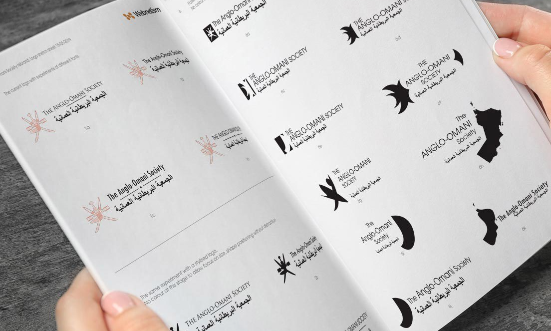 Example of branding options supplied to client